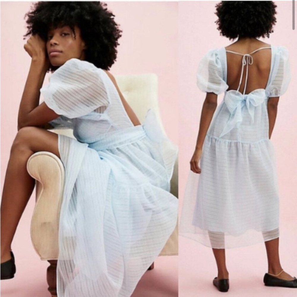 Free People Light Blue Sheer Dress